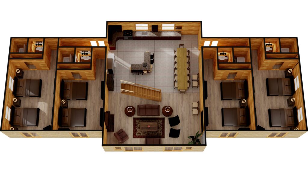 Moose Hollow Lodge 2nd Floor 3D Floor Plan
